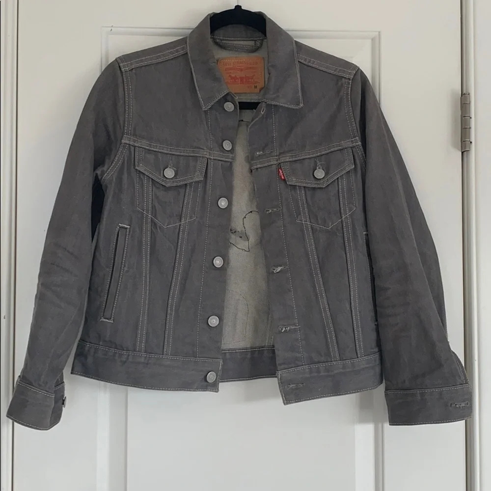 Levi's denim jean patchwork jacket - Picture 2 of 8